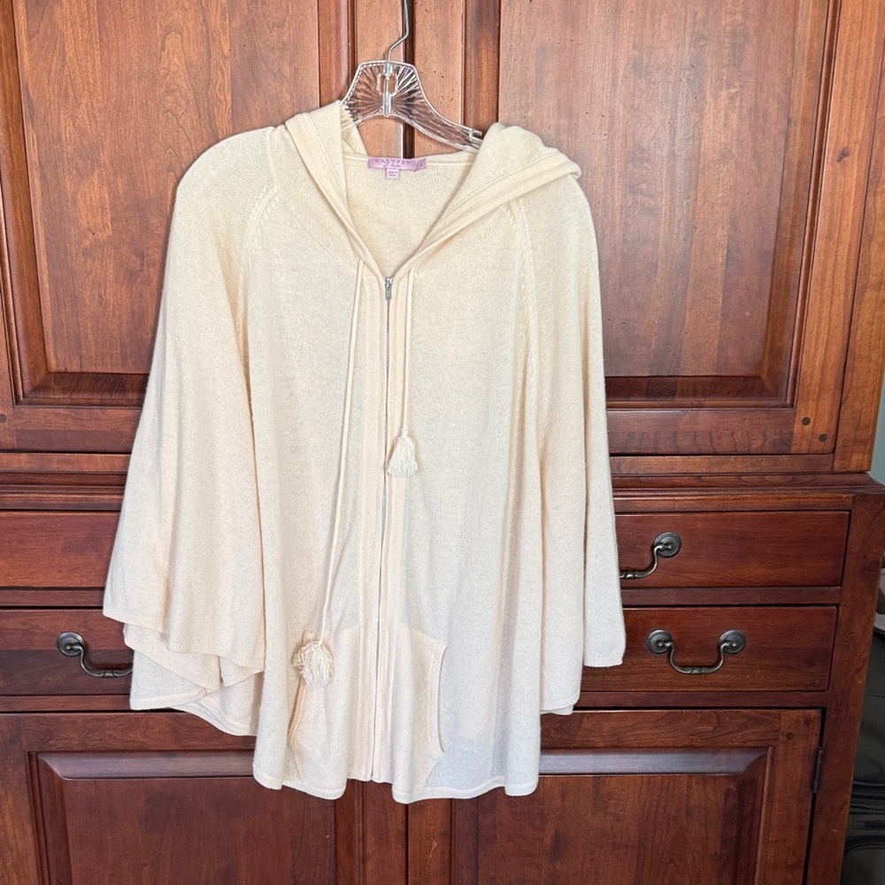Calypso St. Barth Cream Knit Poncho